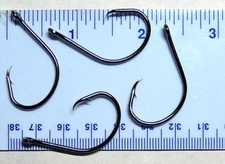 100 Matzuo 122010 Black Straight Eye Circle Fish Hooks 4/0 