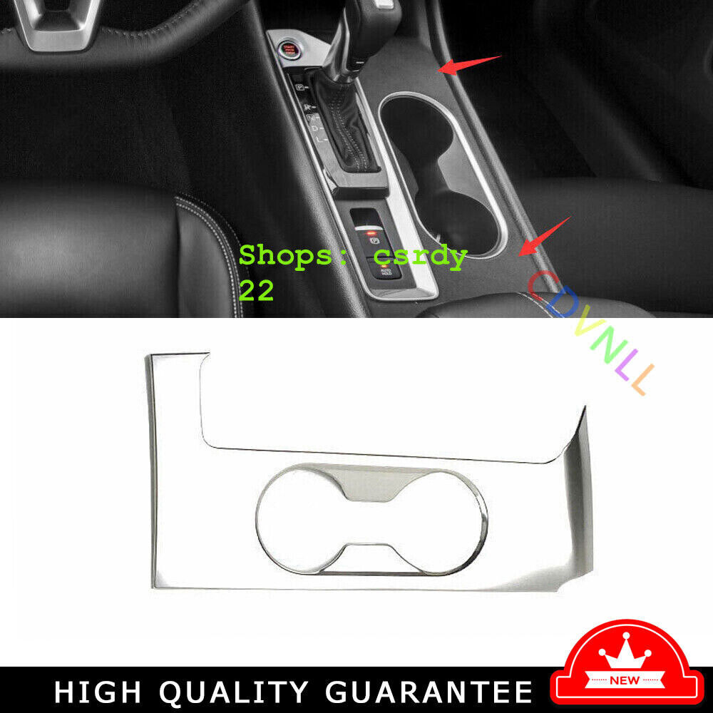 Central Console Water Cup Cover Trim For Nissan Altima Teana 19-22 Silver Steel