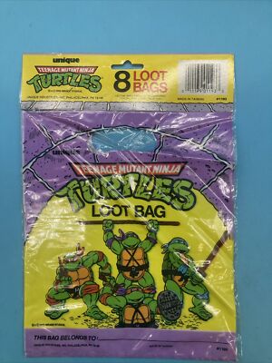 TMNT Pack of 8 Loot Bags New
