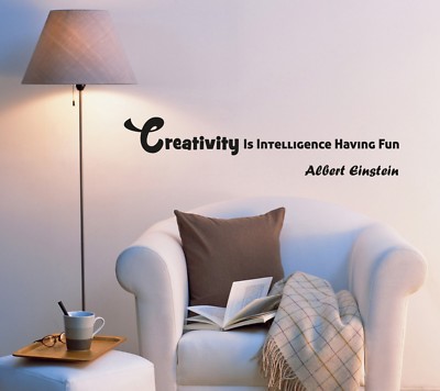 Wall Decal Famous Quote Einstein Science Office Lettering Vinyl Sticker (ed1085)