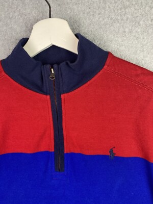 基*t様 Polo Ralph Lauren XL(18-20) zip par Polo Ralph Lauren XL 18-20 Kids 1/4 Zip Pullover Red Blue