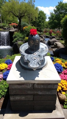 14" Polished Black Marble Shiva Lingam Hand-Carved Stone Shivling for Pooja Room