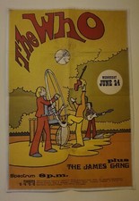 THE WHO Poster Spectrum PA USA Concert 24.6.1970 Original