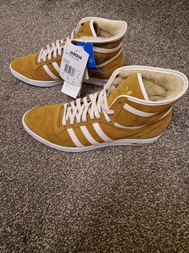 Adidas Originals Top Ten Hi Sleek Trainers Mustard Womens G42106 UK6.5 EU40 US8 - Picture 3 of 9