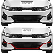 Redout Pinstripe Vinyl Overlay For 2021-24 Kia K5 Gt-line Front Bumper Lip Redout Pinstripe Vinyl Overlay For 2021-24 Kia K5 Gt-line Front Bumper Lip
