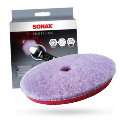 SONAX HybridWollPad Polierpad Polierschwamm Wollpad Wolle Autop Politur 143mm DA