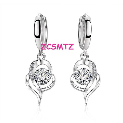 Neu Sterling Silber 925 Ohrringe Mit Ihnen Im Auge Zirkonia Ohrringe Schnalle