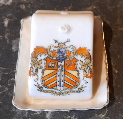 Miniatur Porzellan West Ham Souvenir Käseschale
