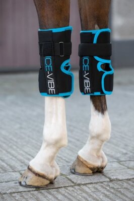 Horseware Ice-Vibe Knee Wrap Karpalgelenk black/aqua Full