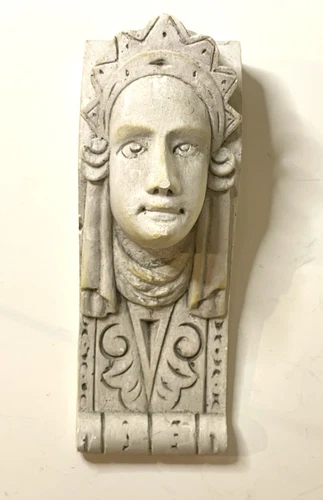 Vintage Molded Chalkware Wall Corbel Architectural Accent Reproduction