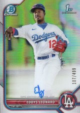 2022 Bowman Chrome Prospect Refractors #CPAEL Eddys Leonard Auto /499 - NM-MT