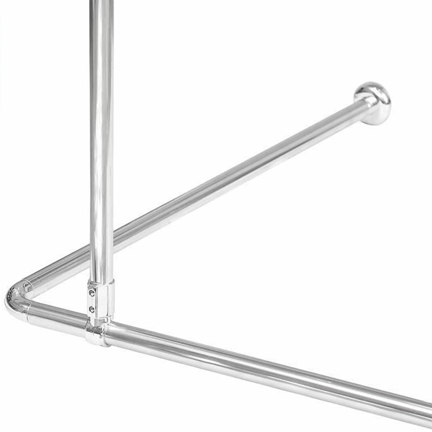 Ceiling Mount for Shower Curtain Rod/Rail in Chrome, Black or White