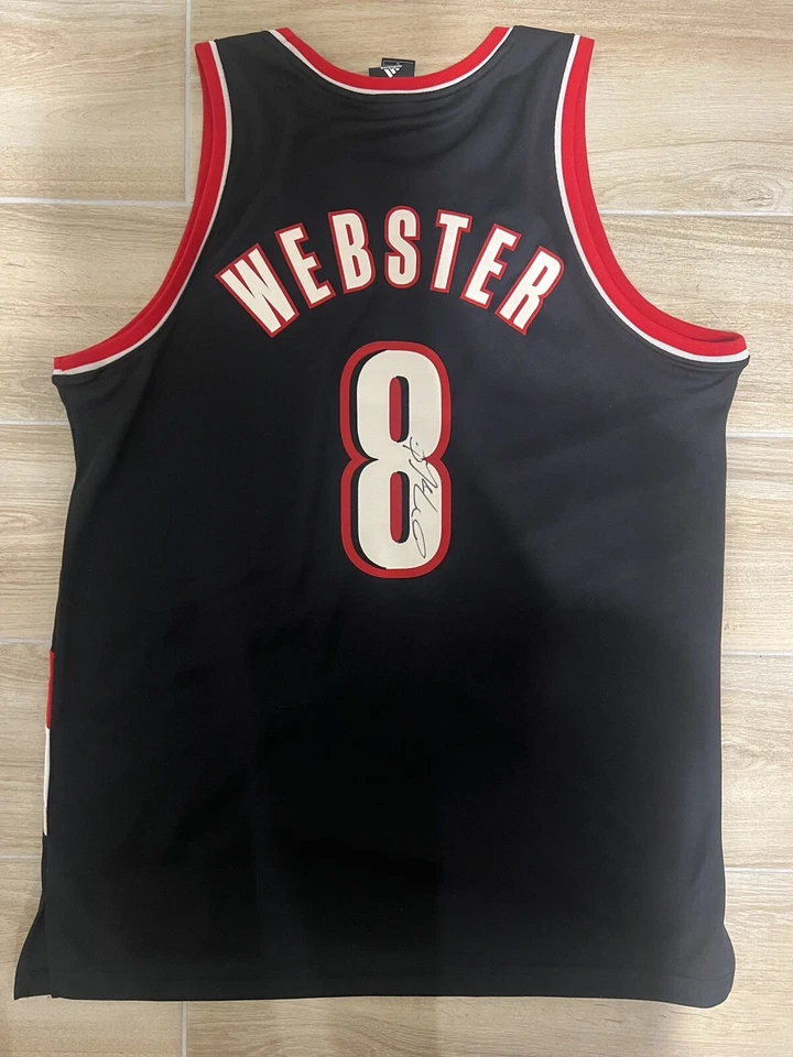 Camiseta Auténtica MARTELL WEBSTER Portland Trail Blazers 48 XL Firmada Auto Adidas Foto 3 de 4