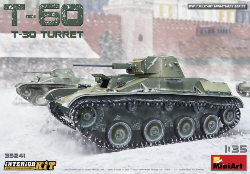 Miniart 1/35 scale T-60 (T-30 Turret) with Interior #35241