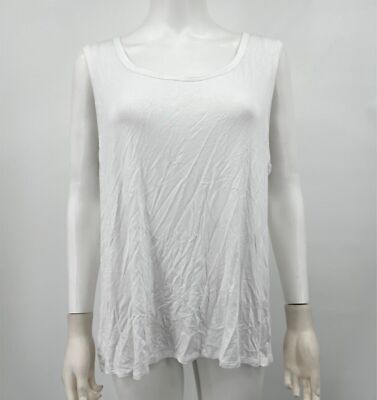 H by Bordeaux Top Tank White Knot Back Sleeveless Sz S NEW NWT N172
