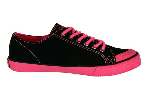 Black/Pink Canvas Sneaker Shoes 