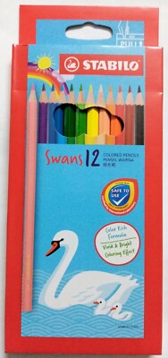 12 Stabilo Swans Colored Pencils New