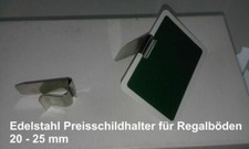 Preisschildhalter, laminierte Schilder, Bäckerei, Edelstahlhalter, Regal