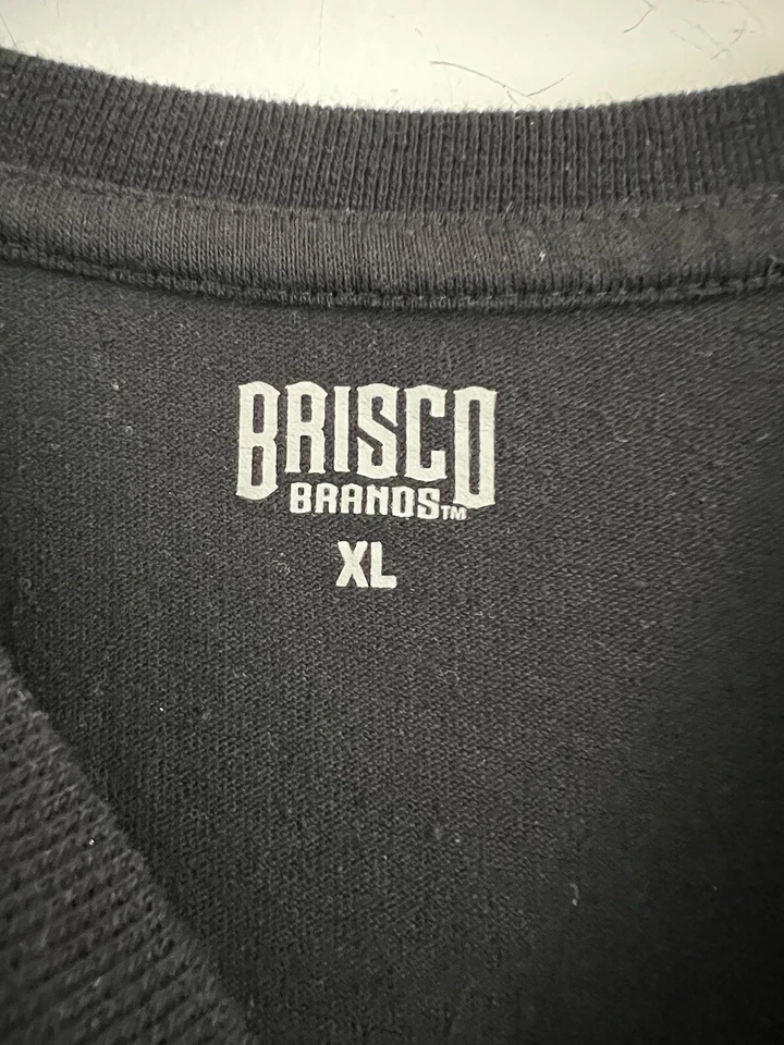 Brisco Tokyo Japan Shirt Adult XL  Black Anime Girl Eyes Umbrella Rose Cotton - Image 3 of 4