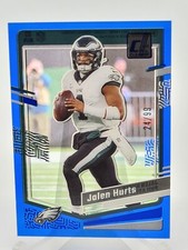Jalen Hurts 2023 Panini Clearly Donruss Blue 24/99 Philadelphia Eagles