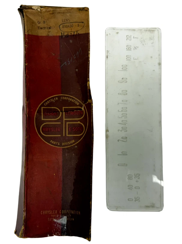 1941 Plymouth P12 Special Deluxe Instrument Panel Cluster Lens 898430 NOS. - Image 2 of 4