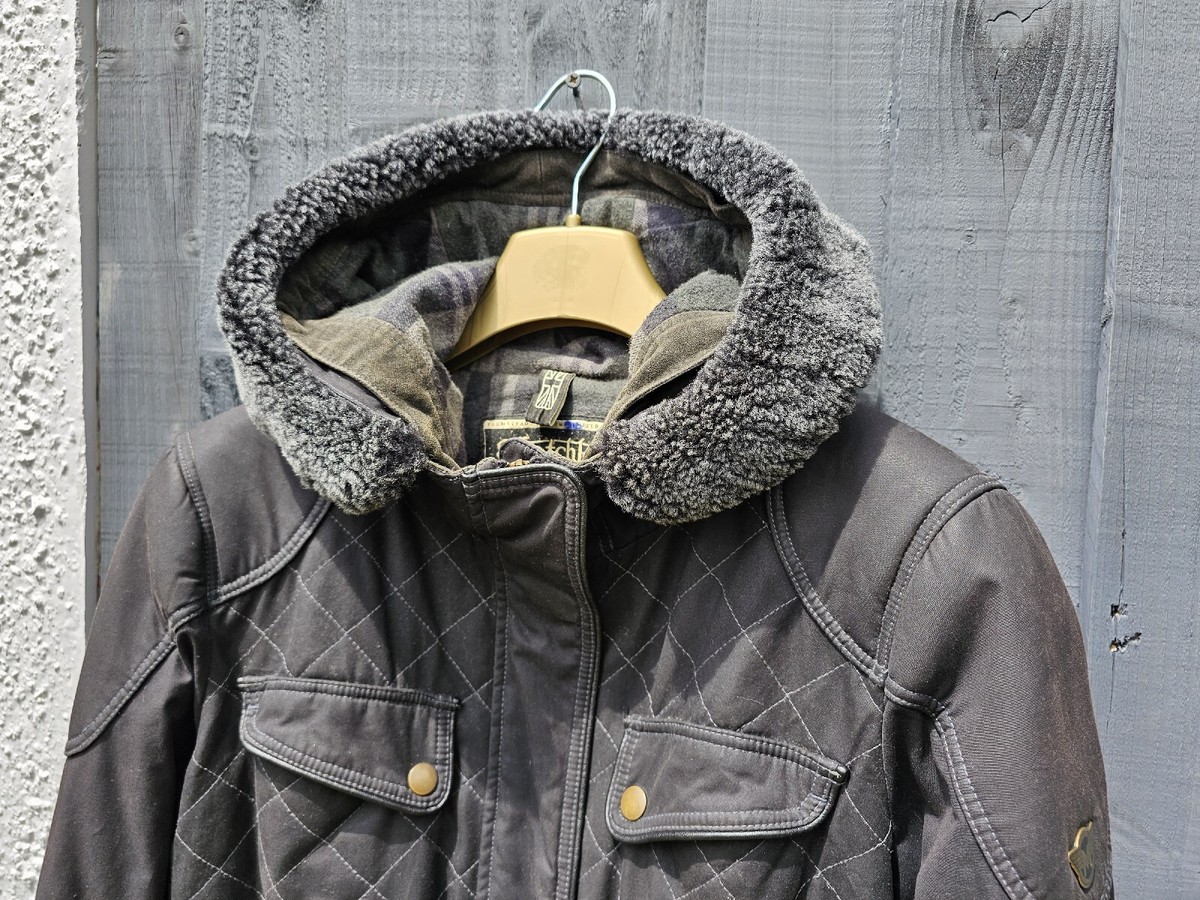 MATCHLESS Windsor Jacket Women's UK 16/ 36 Wax Cotton Biker Black