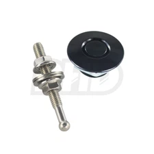 BLACK PUSH BUTTON QUICK RELEASE AERO LATCH PANEL BUMPER FASTENER FENDER WASHER
