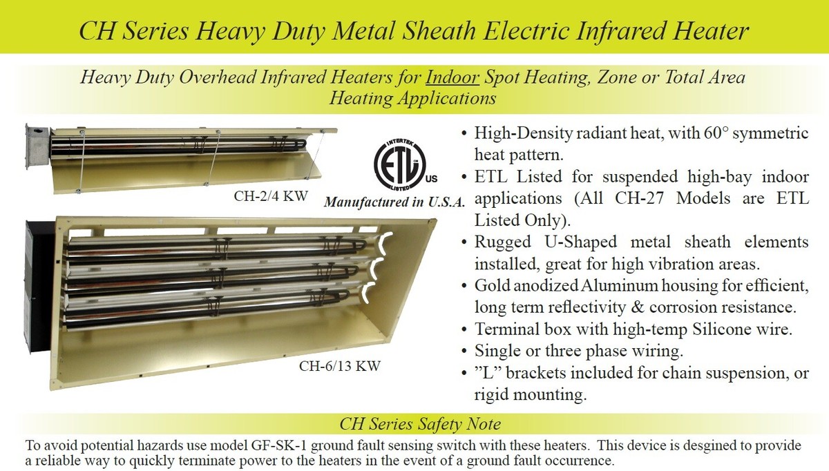 TPI INFRARED IR HEATER with U-ROD 2KW 240V CH-224-1A | eBay