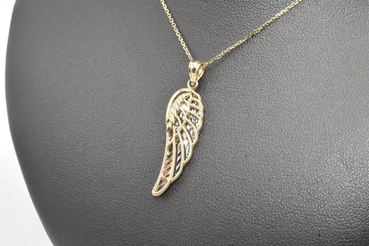 Angel wing necklace charm clearance