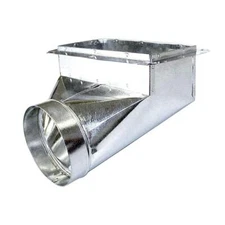 12 in. x 6 in. x 7 in. 90 Degree Register Box with Flange