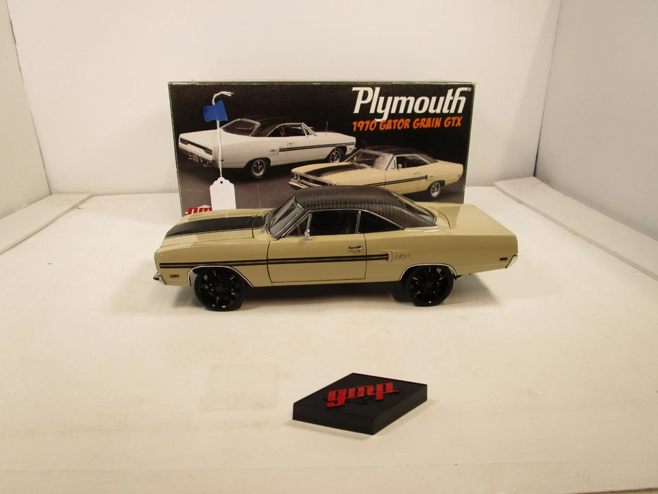 GMP 1/18 ЖЕЛТОВАТО-КОРИЧНЕВЫЙ/ЧЕРНЫЙ 1970 PLYMOUTH GATOR ЗЕРНИСТОСТЬ GTX ОЧЕНЬ ХОРОШИЙ НЕ ИДЕАЛЬНЫЙ *ЗАКАЗНОЙ - Изображение 2 из 4