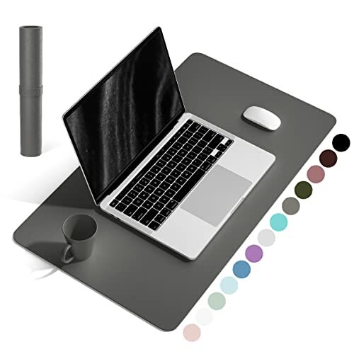 Non-Slip Desk Pad PVC Leather Large Desk Blotter Laptop Writing Mat