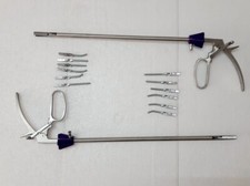 2pc Laparoscopic Bulldog Clamp with 6 Clips 10mm Endoscopy Reusable Instruments