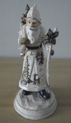 11" Old World Santa Statue with Bag Gift and Walking Stick by Roman Inc - 第 1/19 張圖片