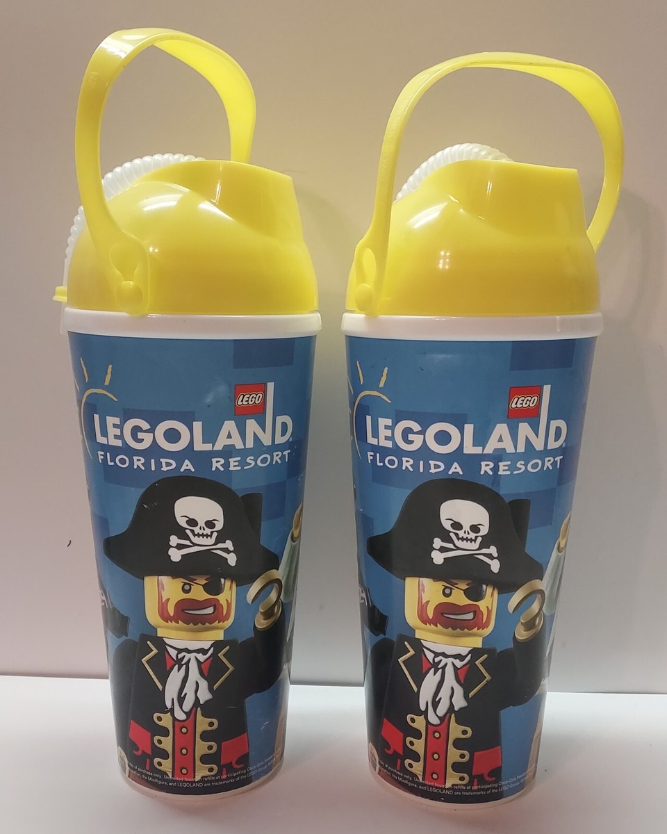 Two Legoland Florida Resort Refillable Cup With Straw Lego Movie Coca Cola  2018