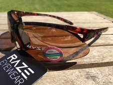 RAZE Eyewear Sunglasses HD Maximum Tortoise Shell Frame Brown Lens Golf B2