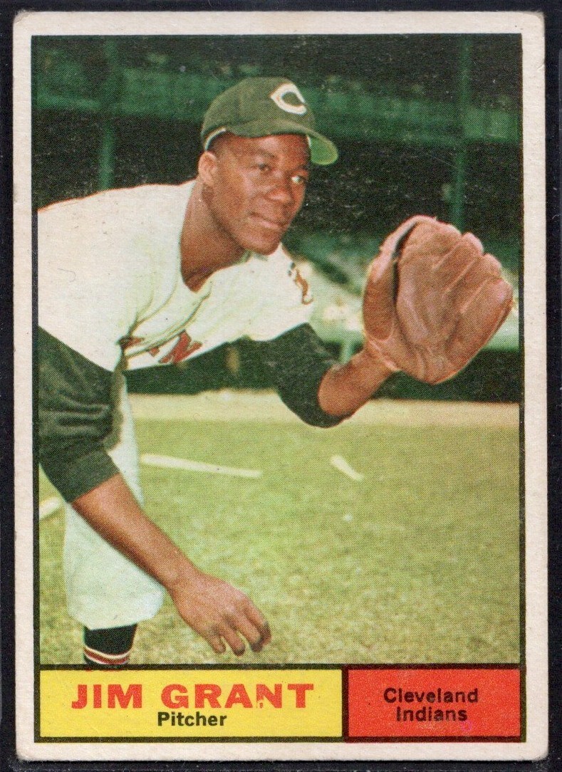 1961 Topps Baseball Card #18 Jim Mudcat Grant Cleveland Indians VG+ *a