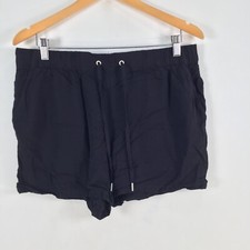 Target womens shorts size 14 black stretch viscose pockets 080177