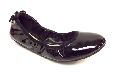 COLE HAAN Size BACARA Black Patent Ballet Flats Shoes