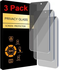 3-Pack Full Privacy Tempered Glass Screen Protector For iPhone 15 Pro Max Plus