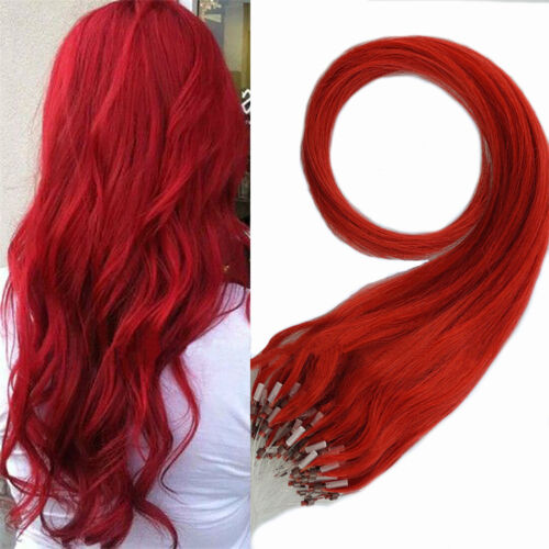 Micro Ring Loop Tip Remy Human Hair Extensions Silky Straight Micro Bead Link US - Picture 81 of 84