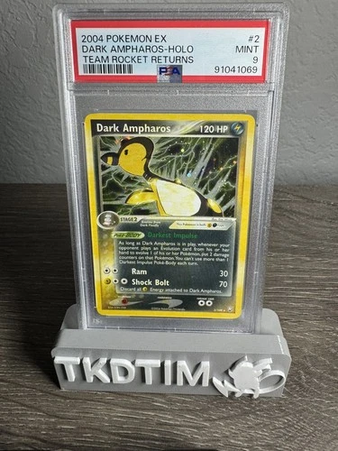2004 Pokemon EX Team Rocket Returns Dark Ampharos Holo #2/109 PSA 9