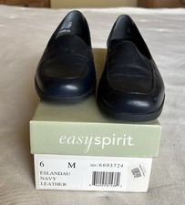 Easy Spirit Eslandau Navy Leather Loafers