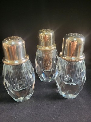 Post-House Vintage Crystal Pepper Mill Grinder, Salt Shaker & Spice Set 