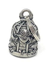 Caged Gremlin Motorcycle Biker Bell Accessory or Key Chain for Luck 