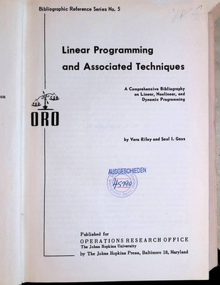 Linear Programming and Associated Techniques: A Comprehensive Bibliography on Li