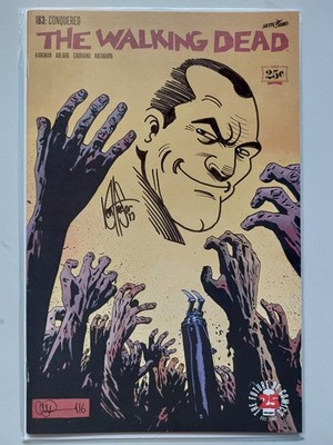 The Walking Dead #163 Signed + Sketch Negan From Ken Haser Dynamic Forces Image