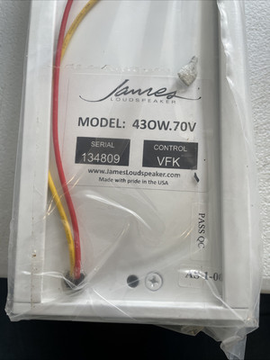 #ad #ad James Loudspeaker Model: 430W 70V $99.97