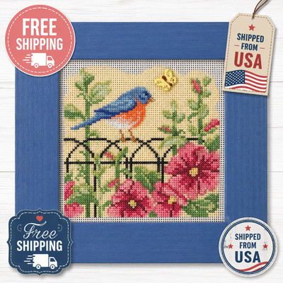 Spring Bluebird - Beaded Cross Stitch Kit by Mill Hill MH14-2215