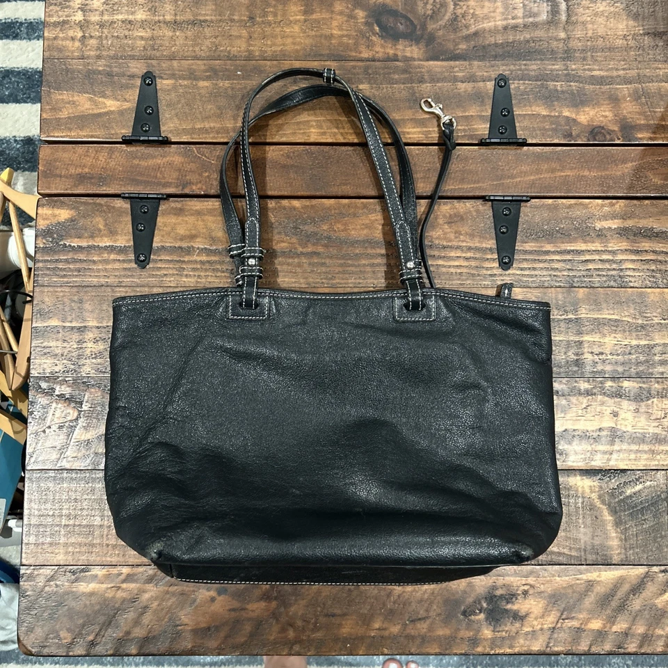 Dooney & Bourke Black Tote Pebbled Leather Bag - Image 3 of 4